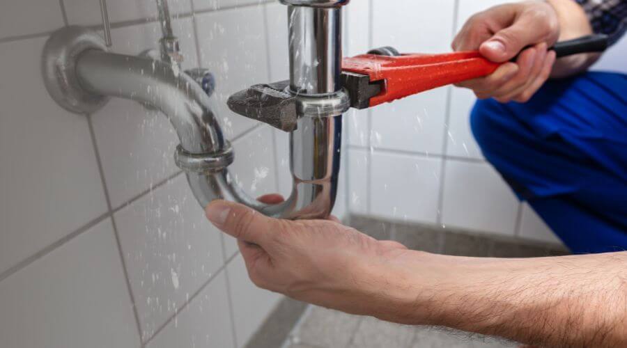 Indoor tankless water heater installation in Midwest, WY